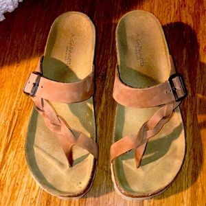 A Giannetti braided leather sandal